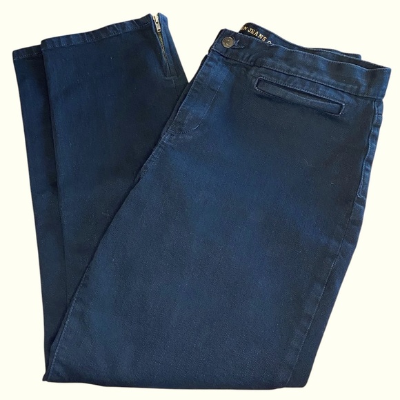 Lauren Ralph Lauren Denim - Ralph Lauren Jeans Co. Black Ankle Zip Women’s 12P Straight Fit Preppy Denim Mom